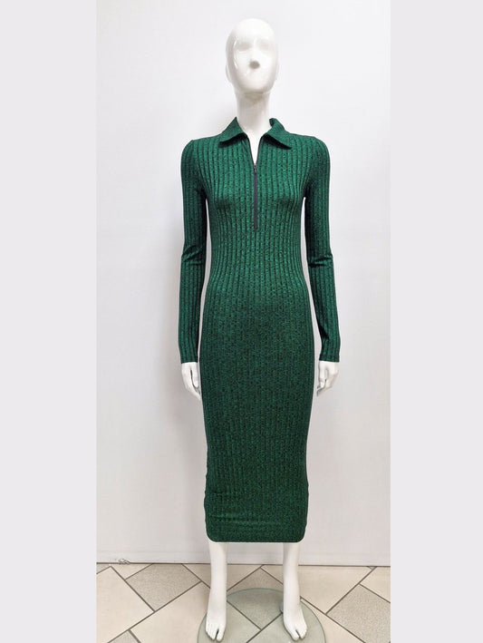 Trikotažinė suknelė Envii Apple, žalia