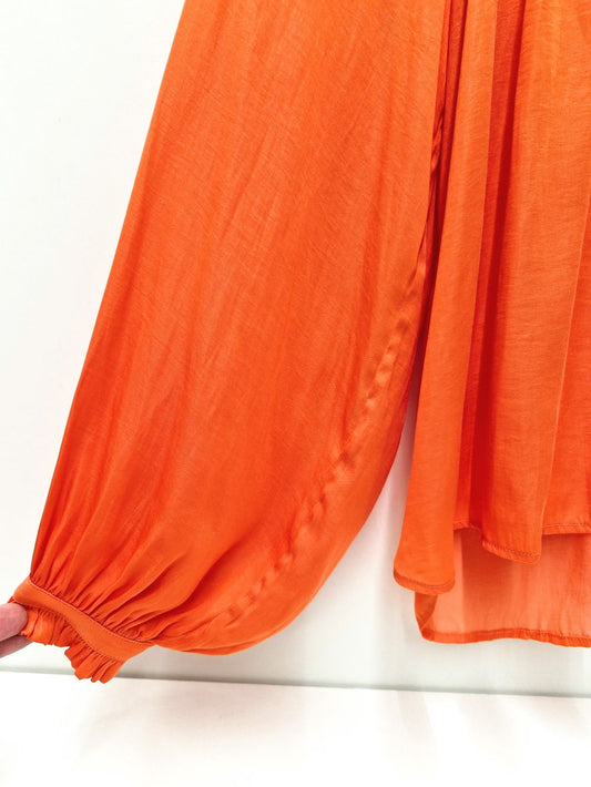 Marškiniai pūstomis rankovėmis Yaya, oranžiniai